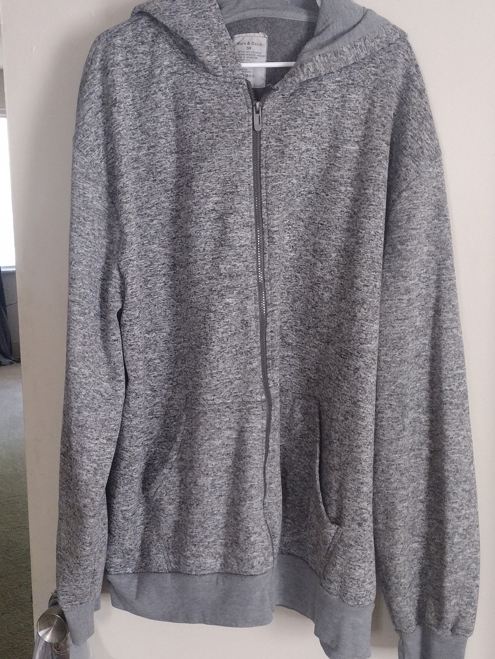 Men's Gray Zip-Up Hoodie 5xl $12